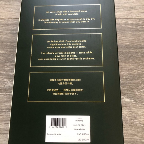 Disney x Kate Spade New York Minnie Mouse Magnetic Folio Case iPhone 12/12 PRO - Picture 8 of 9